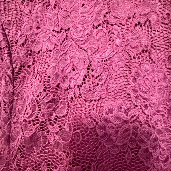 Adrianna Papell Lace Midi Dress - plum/wine color - Picture 2 of 4